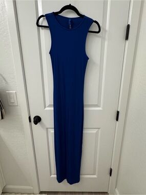 Skims Sleeveless Royal Blue Maxi Dress - Classic Tank Style